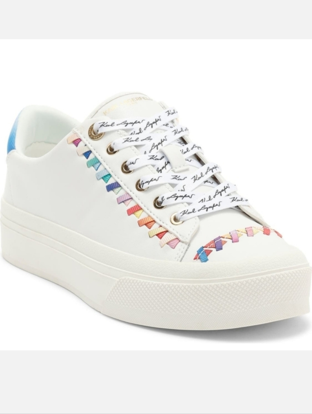 Karl Lagerfeld Paris Shoes Women White Comfy Walking Summer  Sneakers Colorful